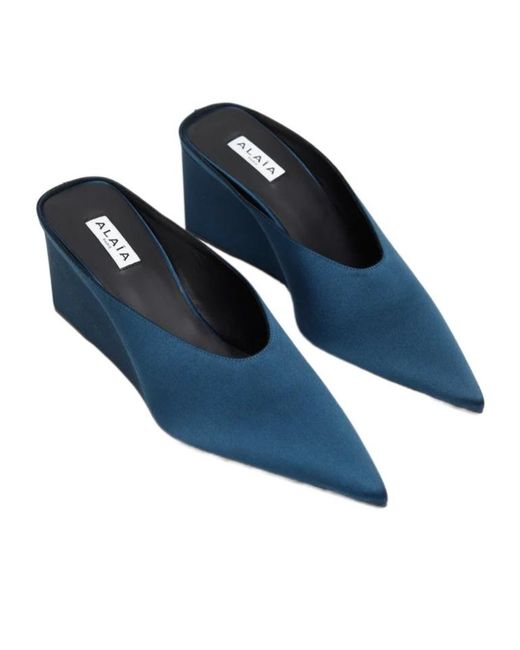 Alaïa Blue Wedge Ballet Flats