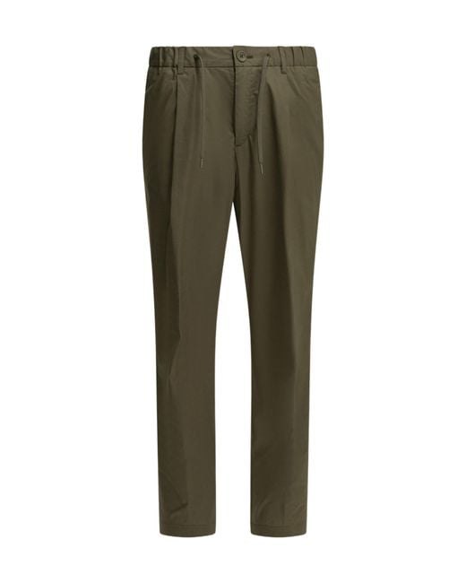 Herno Green Light Stretch Trousers for men