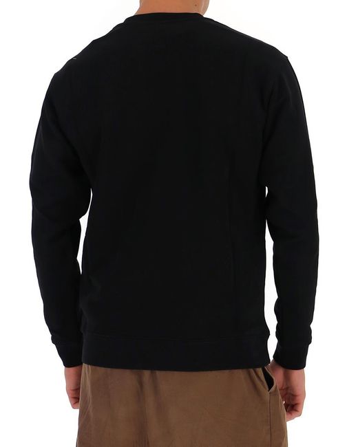 Moschino Black Embroidered Logo Sweatshirt for men