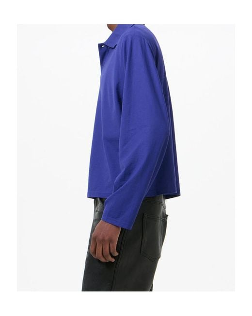 Our Legacy Blue Long Sleeve Polo Shirt for men