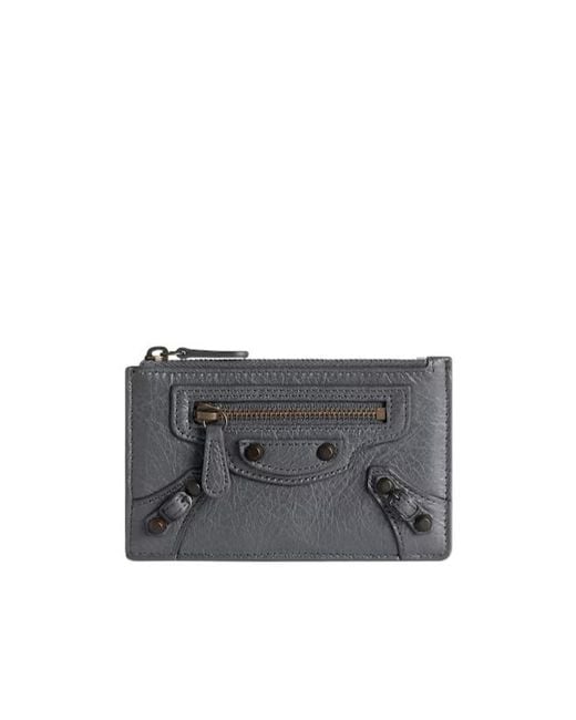 Balenciaga Gray Le City Long Coin And Card Holder