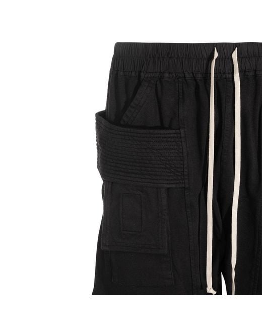 Rick Owens Black Drawstring Trousers for men