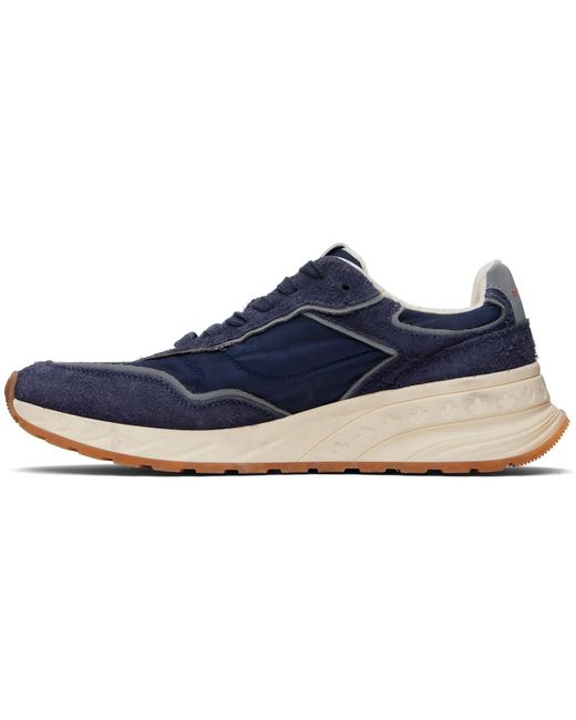 DSquared² Blue Panelled Lace-Up Sneakers for men