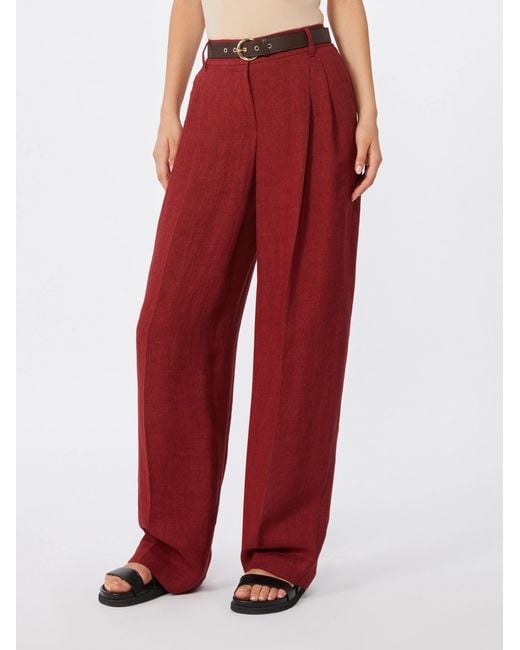 Max Mara Red Studio Mstsumer Pleated Pants