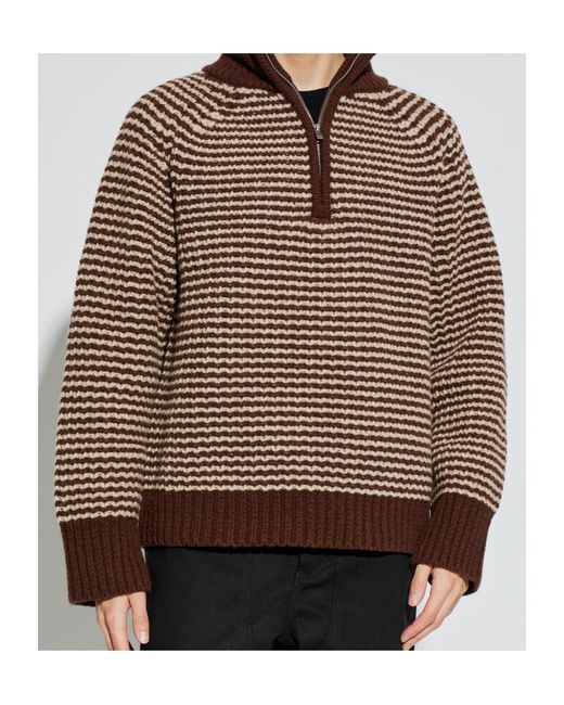Studio Nicholson Brown Striped Sweater for men