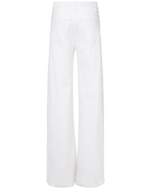 Khaite White Dane Denim High Rise Jeans