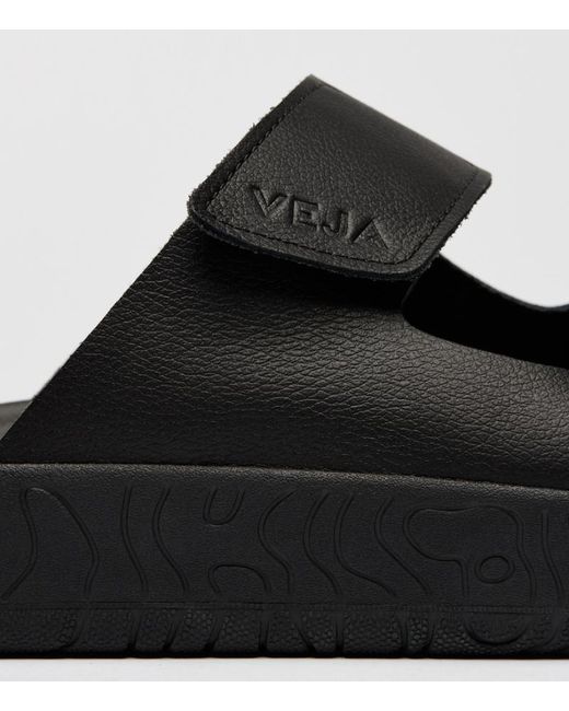 Veja Black Etna Touch Strap Sandals for men