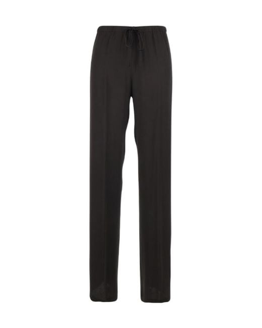 Semicouture Black Semi Couture Drawstring Regular-Fit Pants