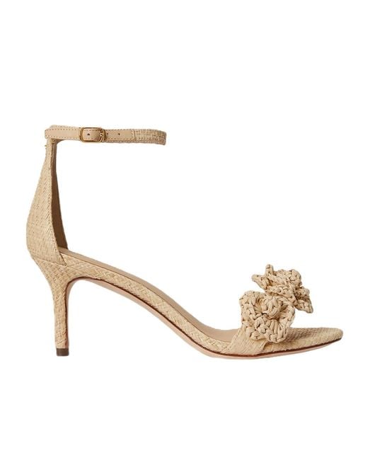 Ralph Lauren Metallic Open-Toe High-Heeled Sandals