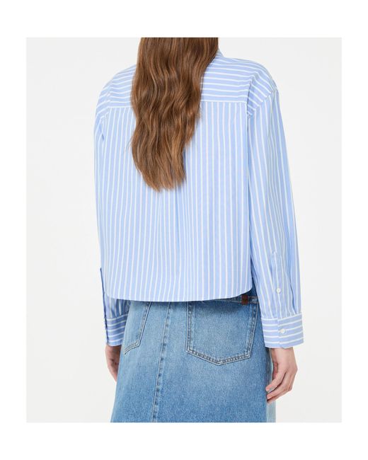Weekend by Maxmara Blue Cartone Striped Oxford Shirt