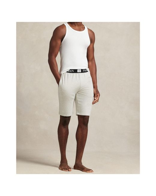Polo Ralph Lauren Gray Ice Hockey Logo Shorts for men