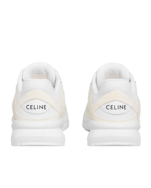 Céline White Runner Cr-03 Low Lace-Up Sneaker