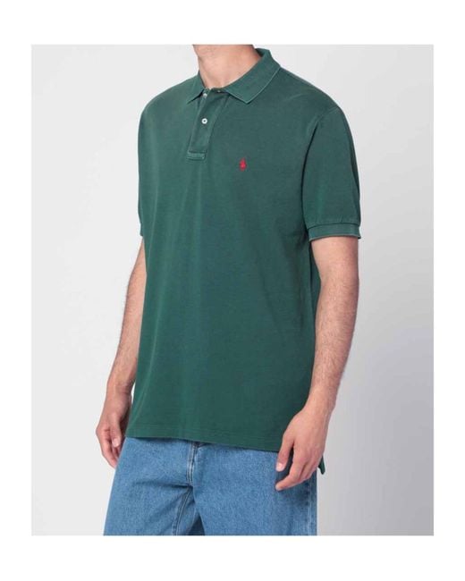 Polo Ralph Lauren Green Original Fit Mesh Polo Shirt for men