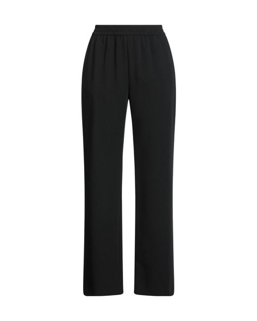 MAX&Co. Black Solid-Colored Straight-Leg Pants