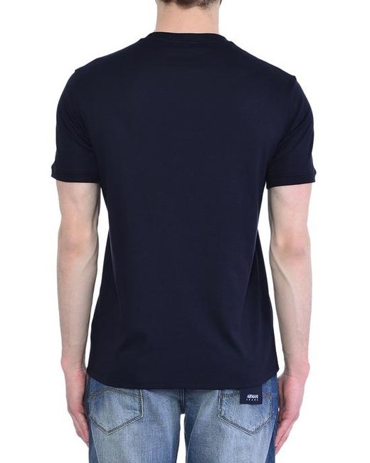 Armani Jeans Black Logo Pattern T-Shirt for men