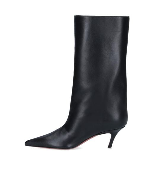 AMINA MUADDI Black Pointed Boots