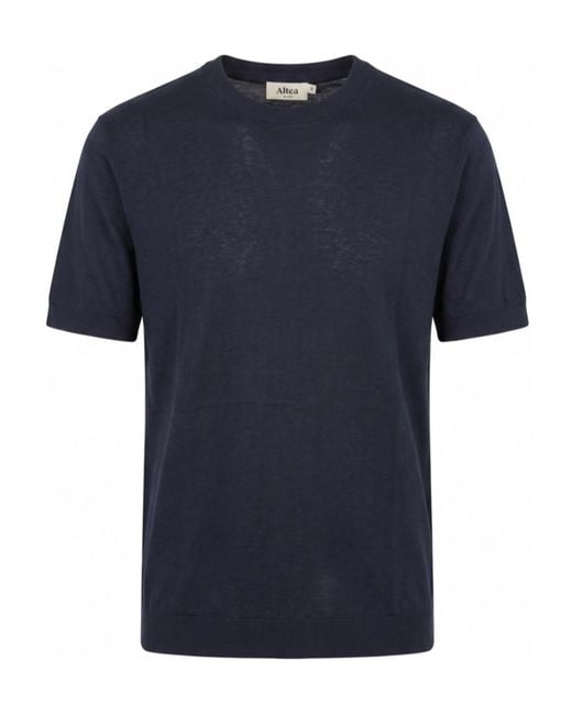 Altea Blue Crew-Neck T-Shirt for men