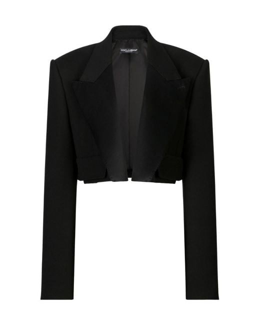 Dolce & Gabbana Black Cropped Blazer
