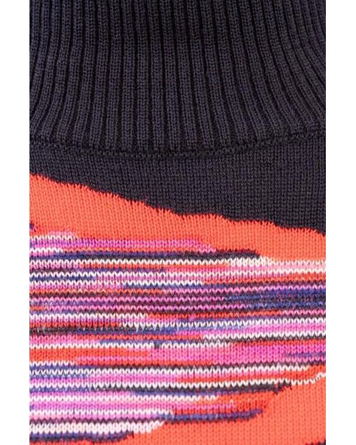 Missoni Red Intarsia-Knit Wool Jumper