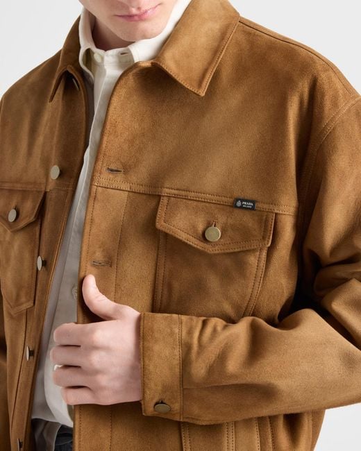 Prada Brown Suede Jacket for men