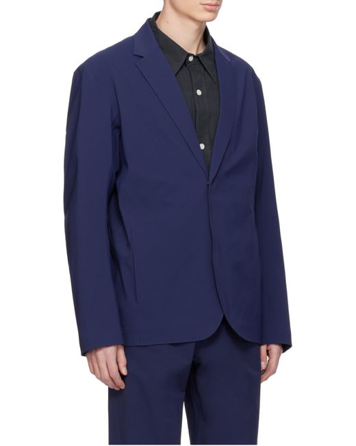 Veilance Blue Single-Breasted Blazer for men