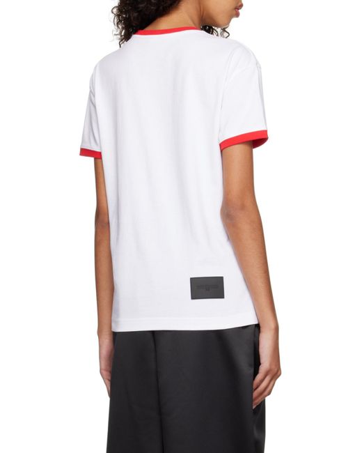 we11done White Logo-Print Crew-Neck T-Shirt for men