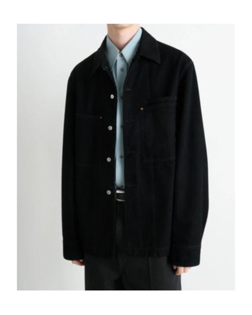 Lemaire Black Workwear Overshirt for men