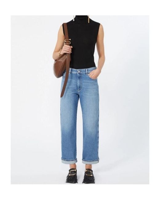Sportmax Blue Belt-Loop Jeans
