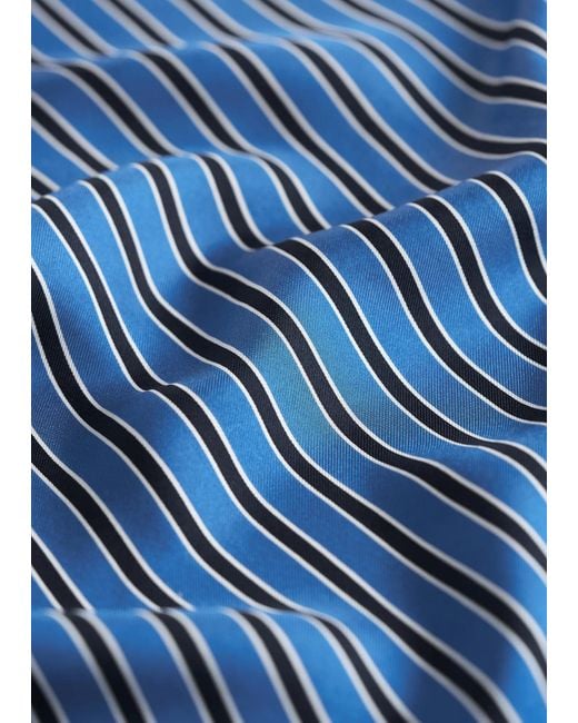 Totême Blue Totême Finished-Edge Striped Scarf