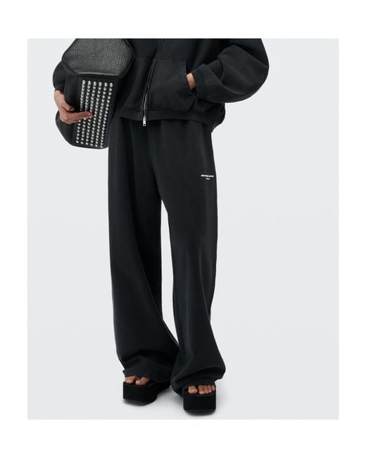 Alexander Wang Black Mid-Rise Athletic Sweatpants