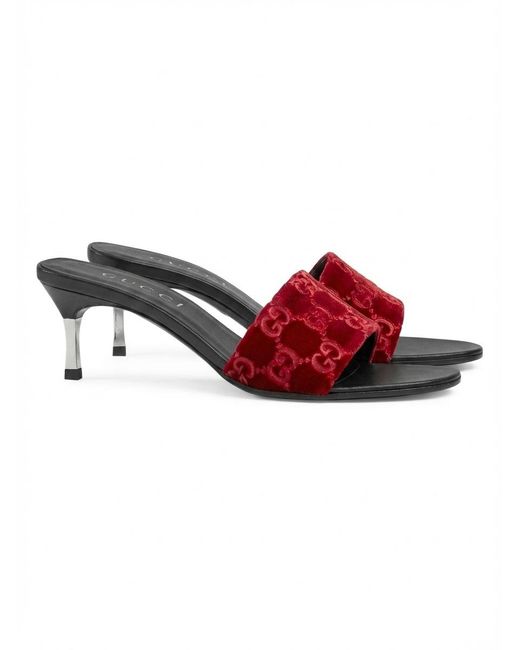 Gucci Red Bombshell Slide Sandal
