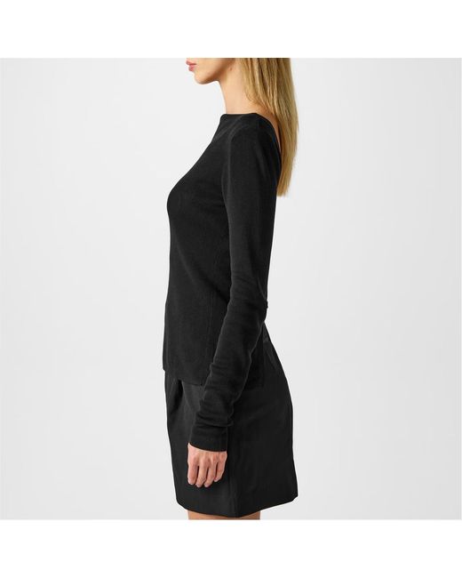 St. Agni Black Ribbed Double-Face Sweater