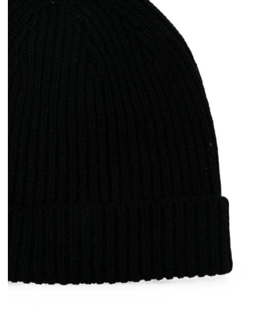 Rick Owens Black Knitted Beanie for men