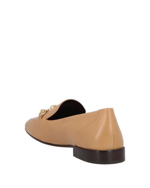 Tory Burch Natural Minimalist Leather Loafers