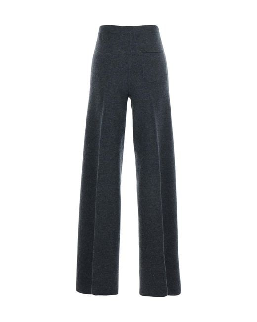 Semicouture Blue Semi Couture Elasticated High-Waist Pants