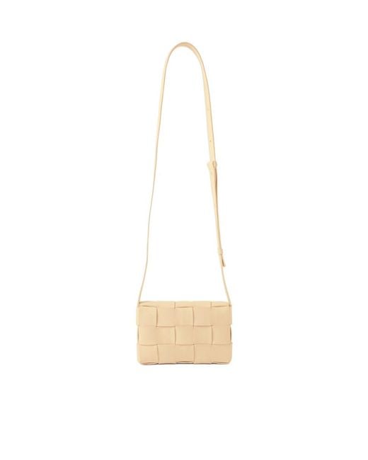 Bottega Veneta White Small Cassette Shoulder Bag