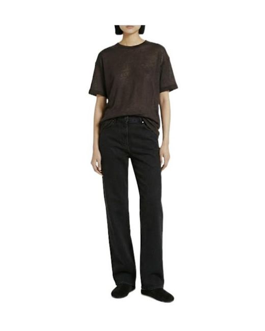The Row Black Clair Denim High Waisted Jeans