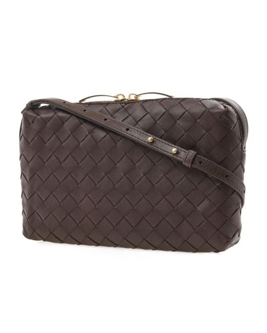 Bottega Veneta Gray Intrecciato Shoulder Bag