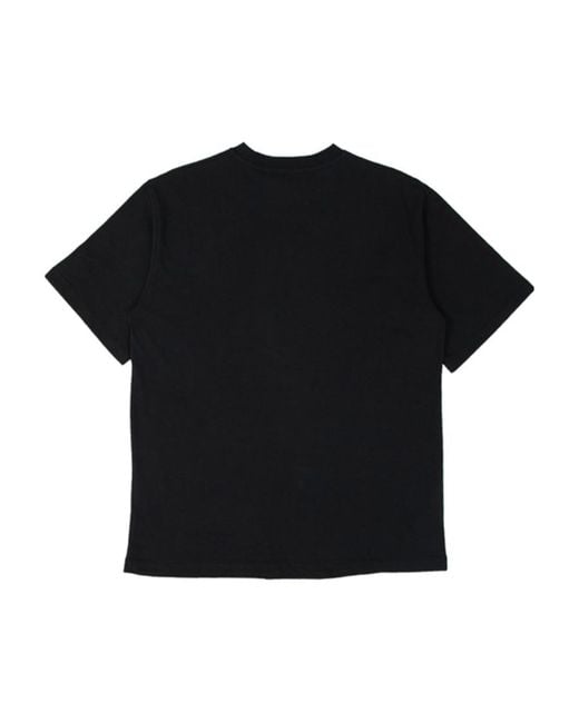 MSGM Black Printed Short-Sleeved T-Shirt