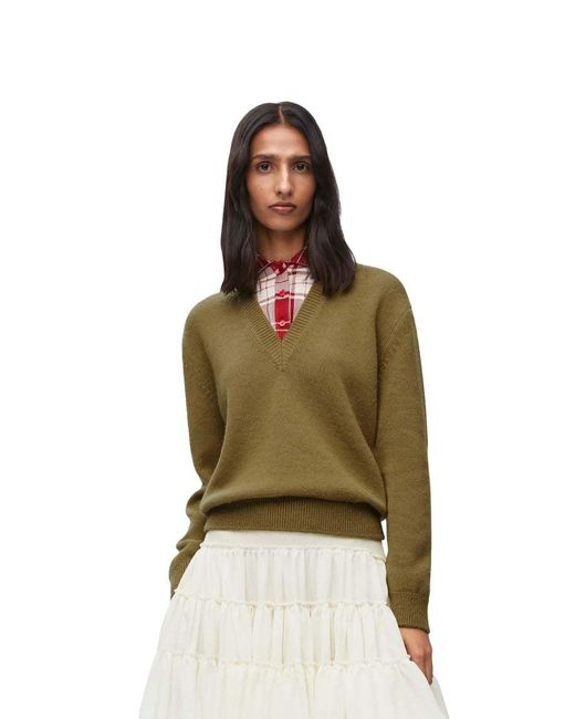 Loewe Green Trompe L'Oeil Jumper