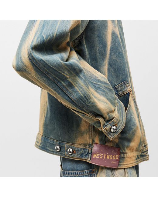Vivienne Westwood Blue Distressed Denim Jacket for men