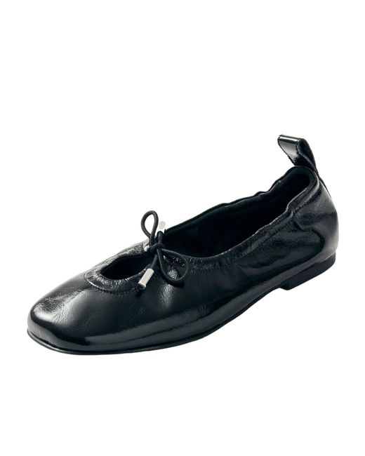 Alohas Black Rosalind Onix Leather Ballet Flats