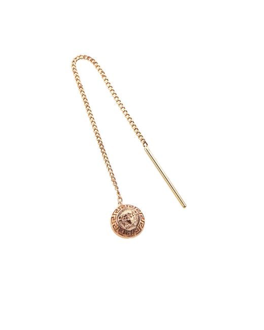 Versace White Medusa Head Drop Earrings