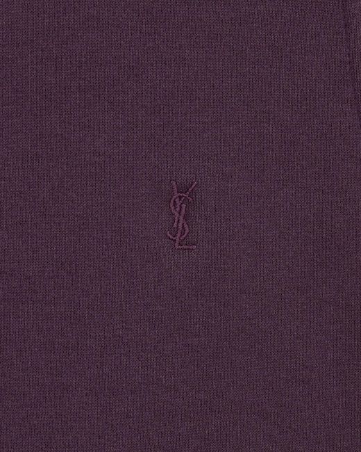 Saint Laurent Purple Cotton Two-Tone Sweatshirt