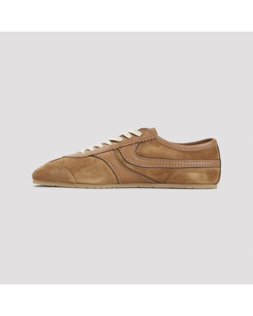 Dries Van Noten Brown Suede Leather Sneakers for men