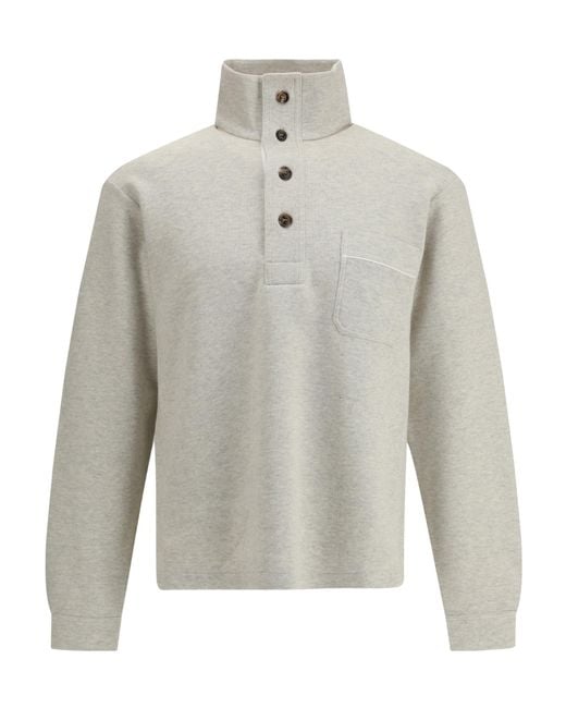 Tom Ford Gray Half-Button Pullover for men