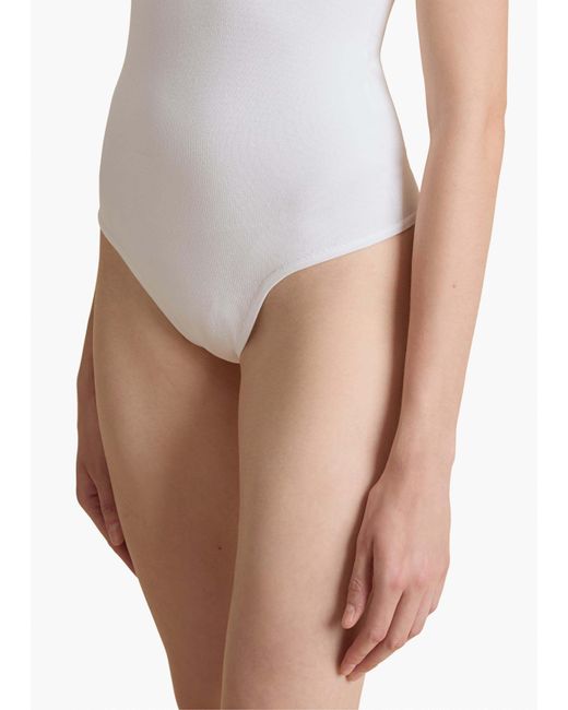 Khaite White Basile Bodysuit