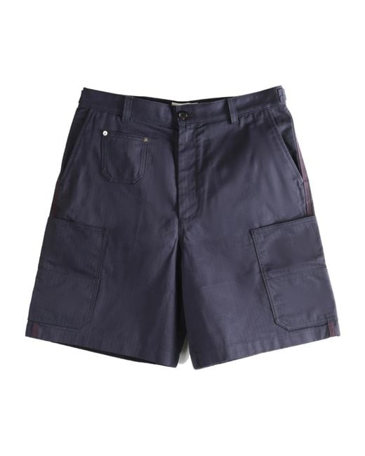 Givenchy Blue Logo Embroidered Shorts for men