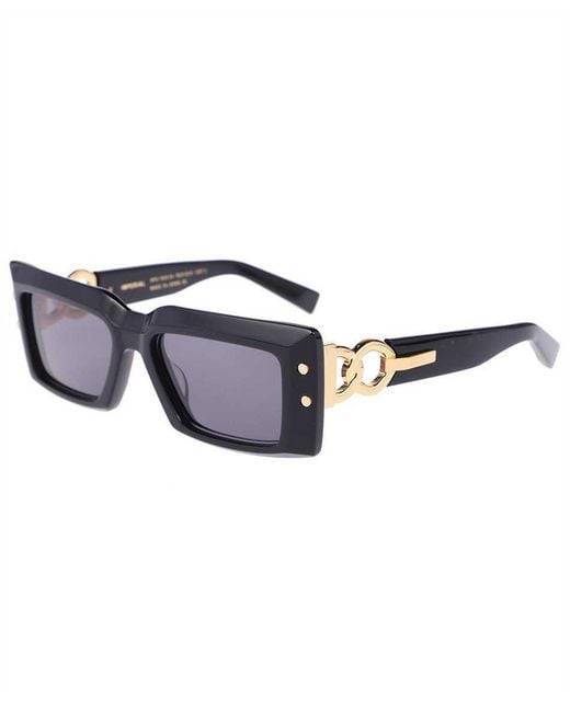 Balmain White Imperial Square-Frame Sunglasses