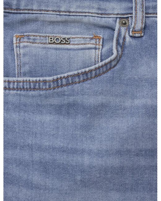 Boss Blue Belt-Loop Jeans for men